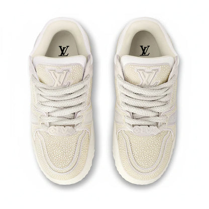 LV Maxi Trainers with Swarovski Crystals White
