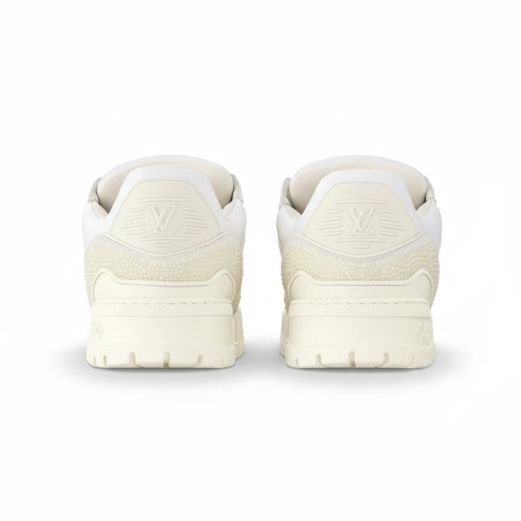 LV Maxi Trainers with Swarovski Crystals White