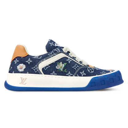 LV Tilted Sneaker Monogram Blue Denim