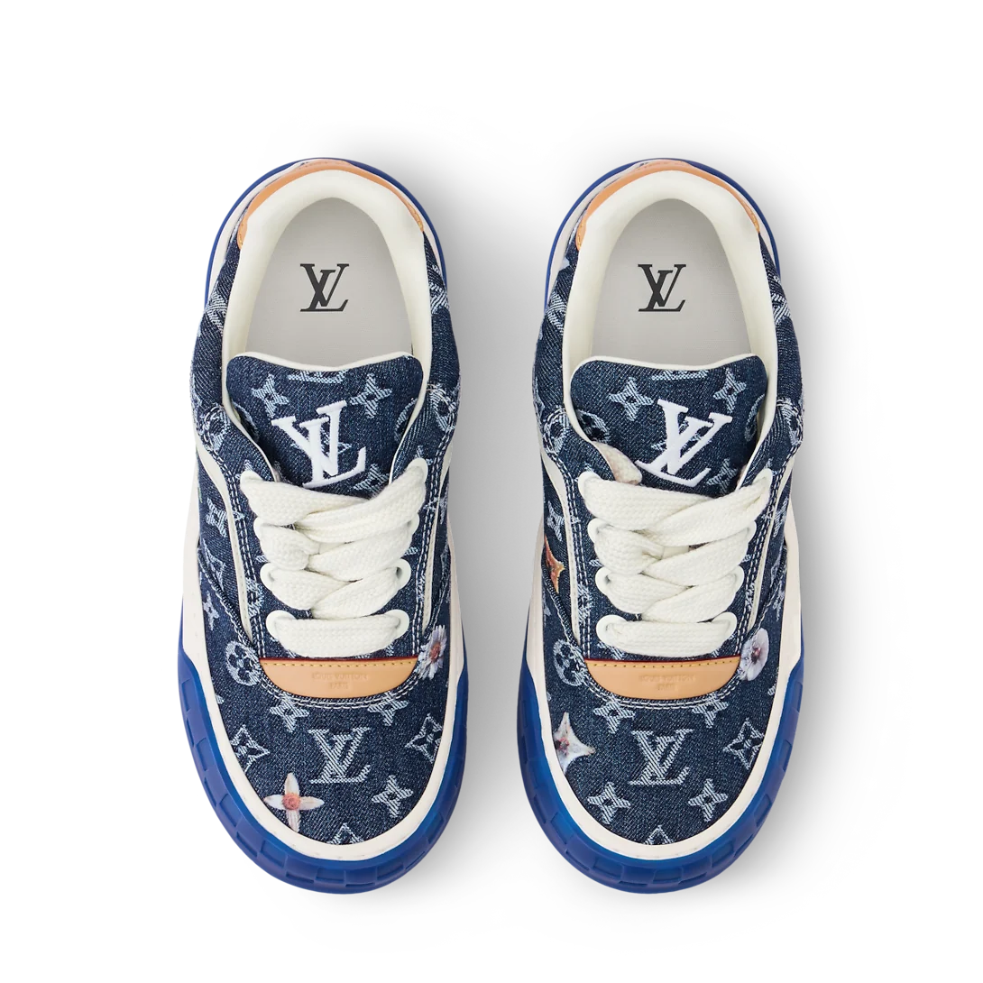 LV Tilted Sneaker Monogram Blue Denim
