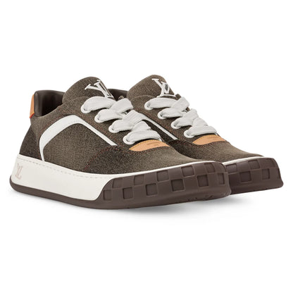 LV Tilted Sneaker Brown Denim