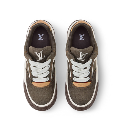 LV Tilted Sneaker Brown Denim