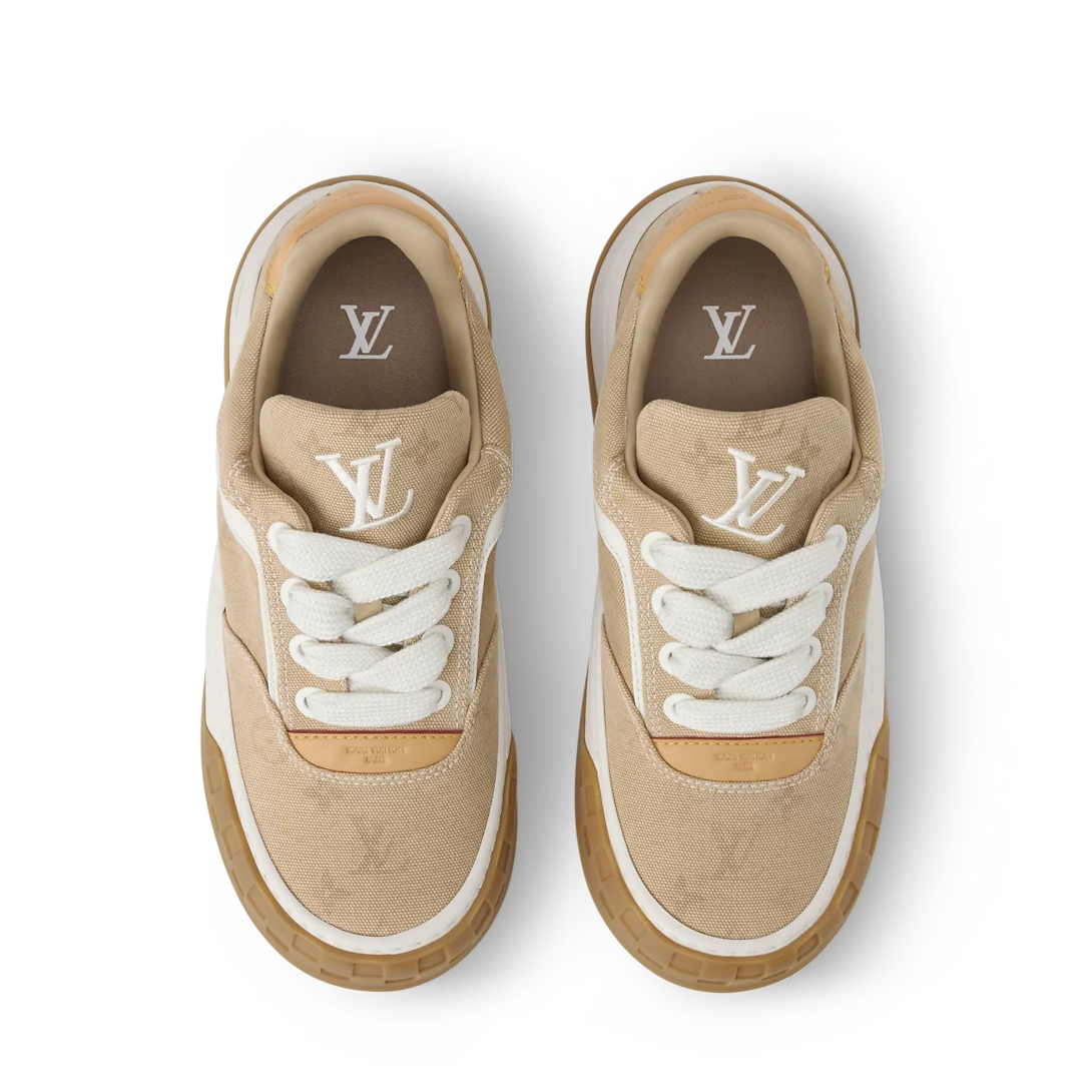 LV Tilted Sneaker Beige Denim