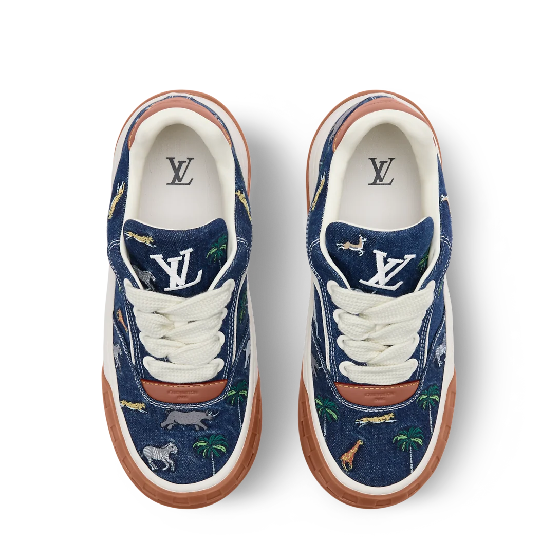 LV Tilted Sneaker Blue Denim