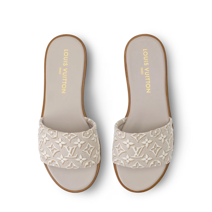 LV Lily Flat Mule Beige