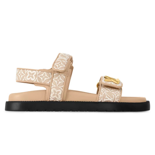 LV Sunset Flat Comfort Sandal Beige