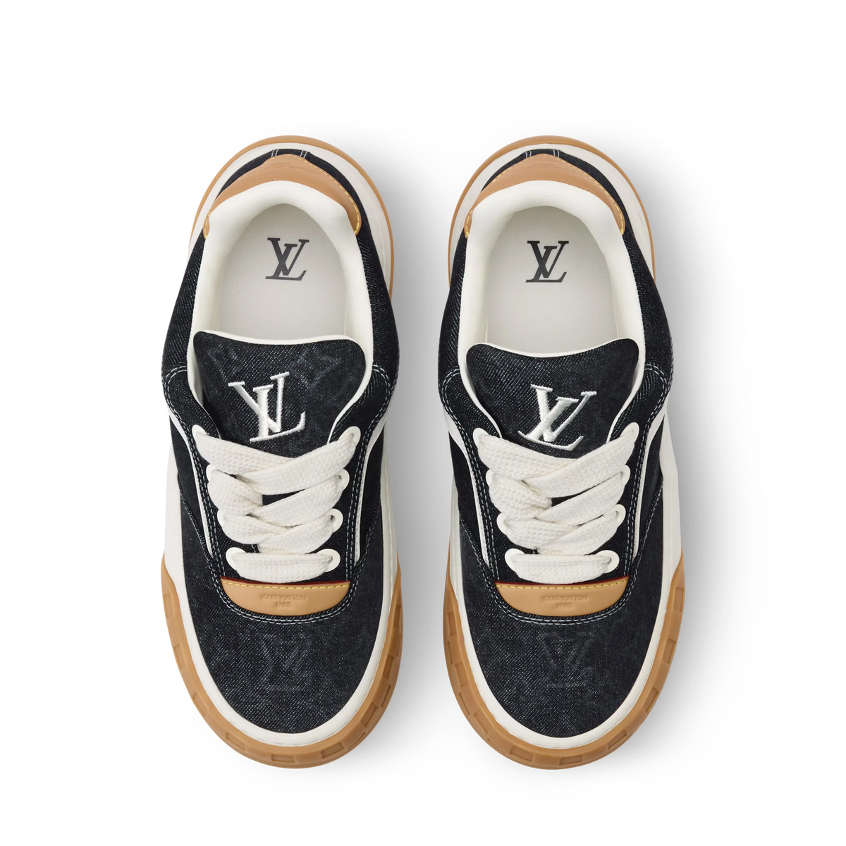 LV Tilted Sneaker Black Monogram denim