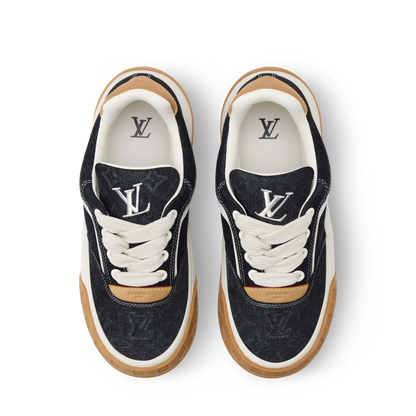 LV Tilted Sneaker Black Monogram denim