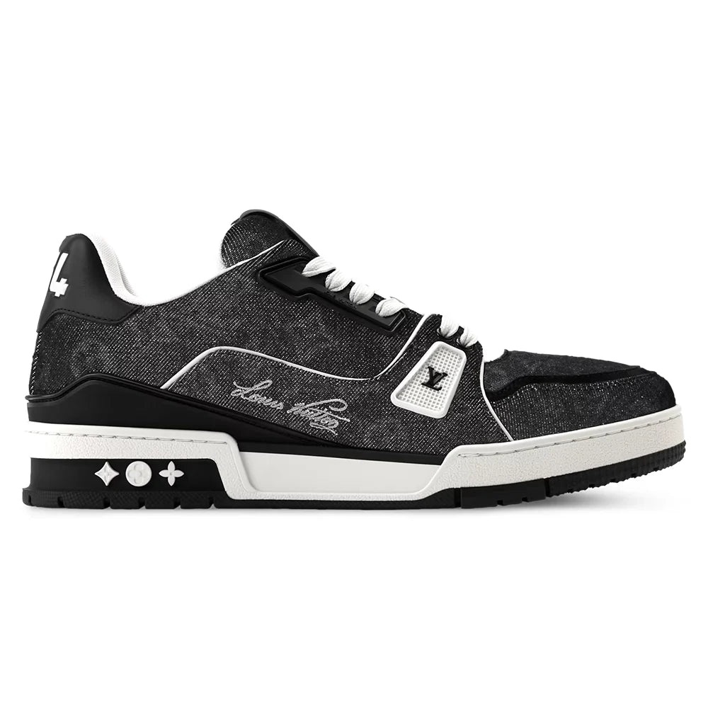 LV Trainer Black Monogram denim