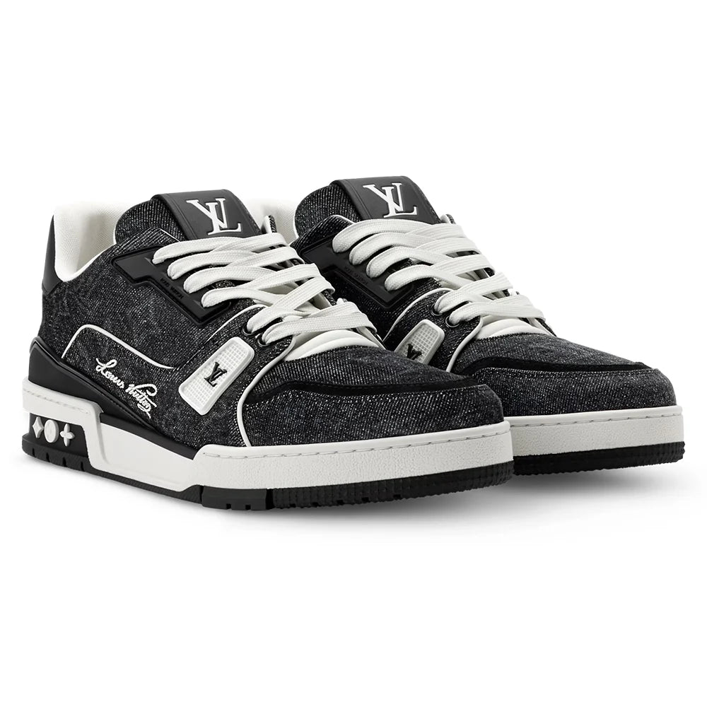 LV Trainer Black Monogram denim
