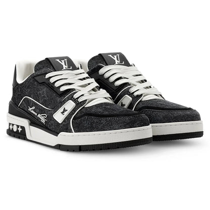 LV Trainer Black Monogram denim