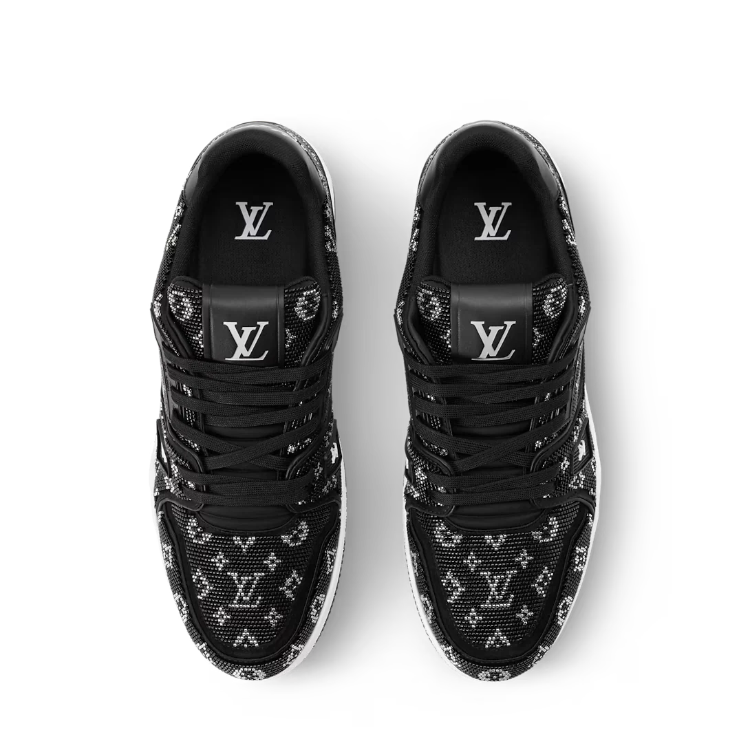 LV Trainer Sneaker Black Swarovski