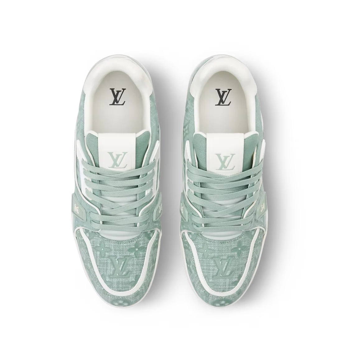 LV Trainer Green Canvas