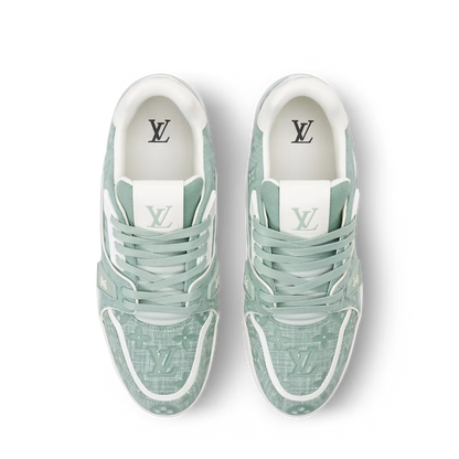 LV Trainer Green Canvas