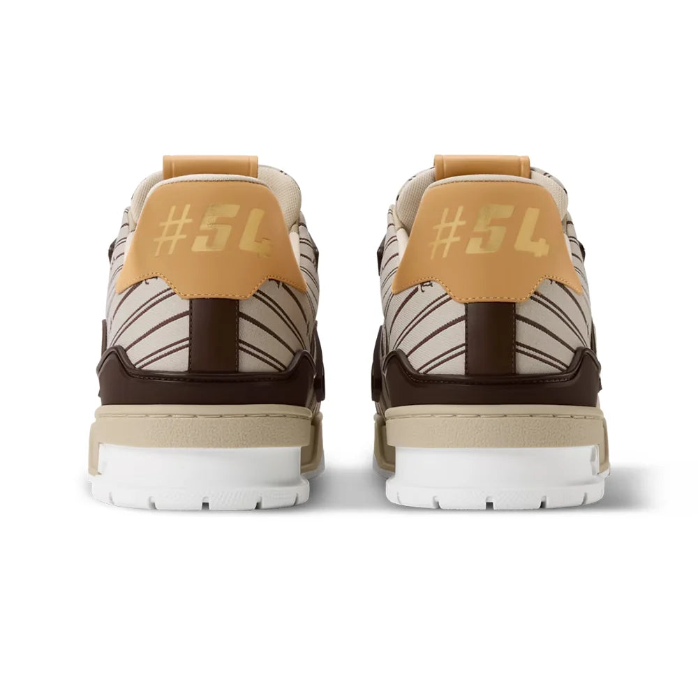 LV Trainer Beige Jacquard
