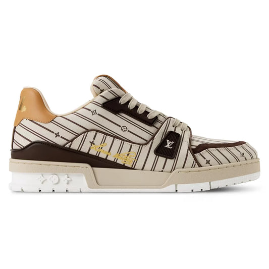 LV Trainer Beige Jacquard