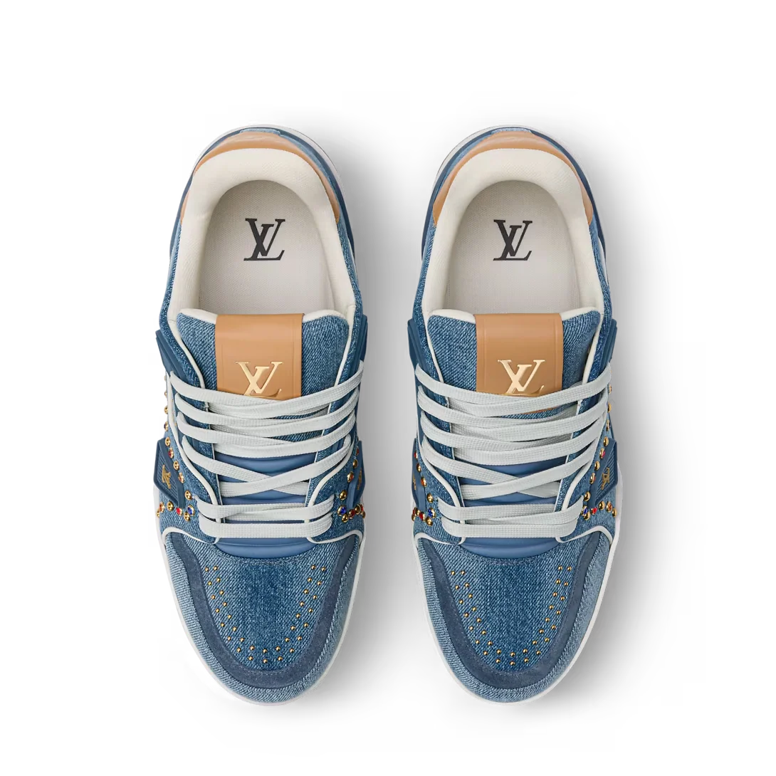 LV Trainer Blue Denim Swarovski