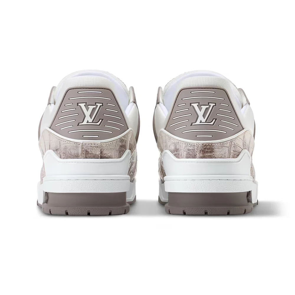 LV Trainer Beige Crocodile Skin