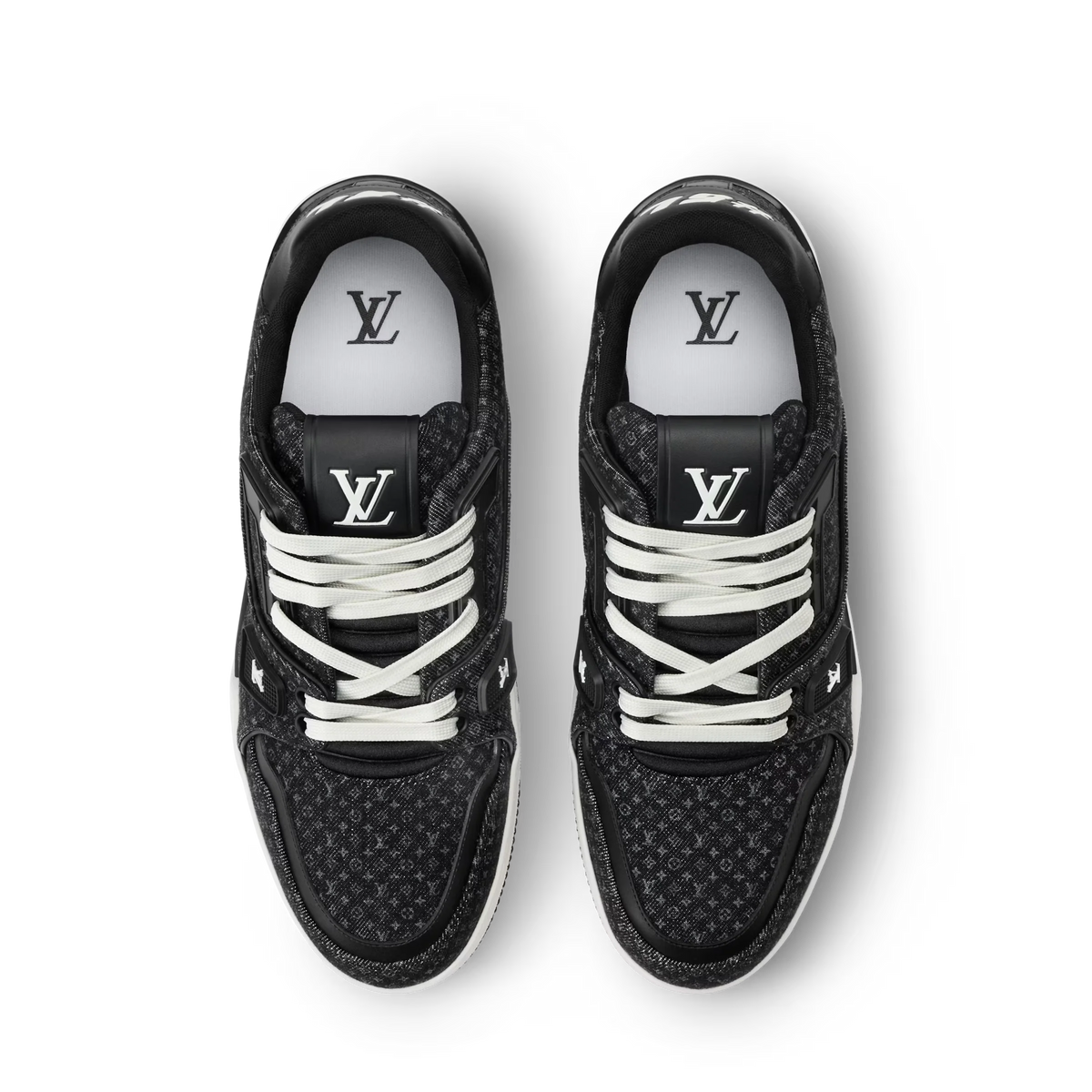 LV Trainer Black Nanogram denim
