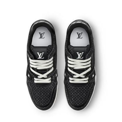 LV Trainer Black Nanogram denim
