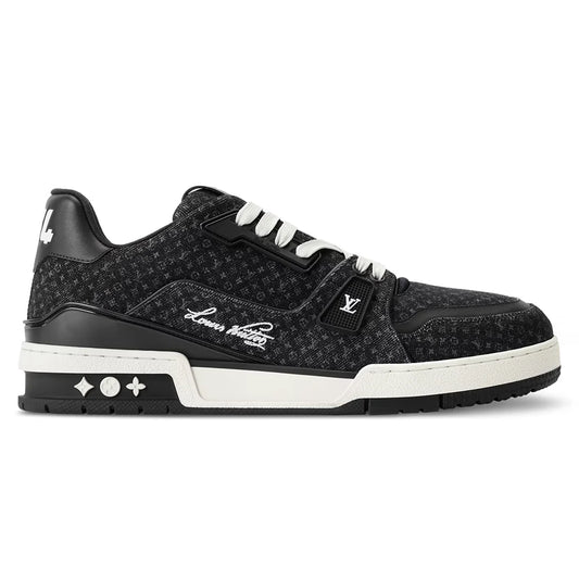 LV Trainer Black Nanogram denim