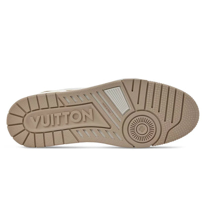 LV Trainer Beige Nanogram denim