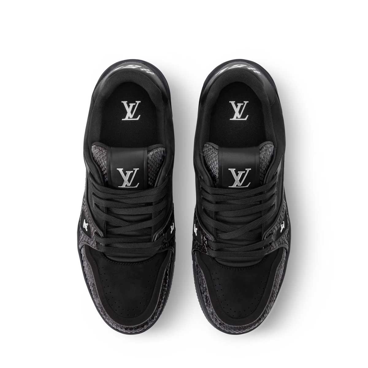 LV Trainer Black Nubuck calf leather