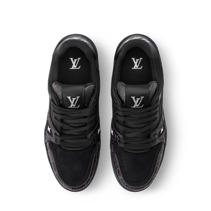 LV Trainer Black Nubuck calf leather