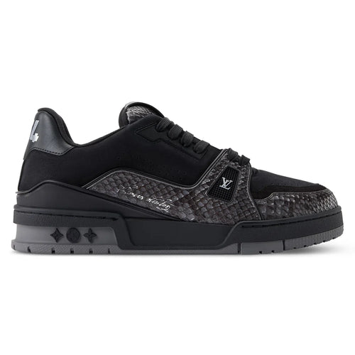 LV Trainer Black Nubuck calf leather