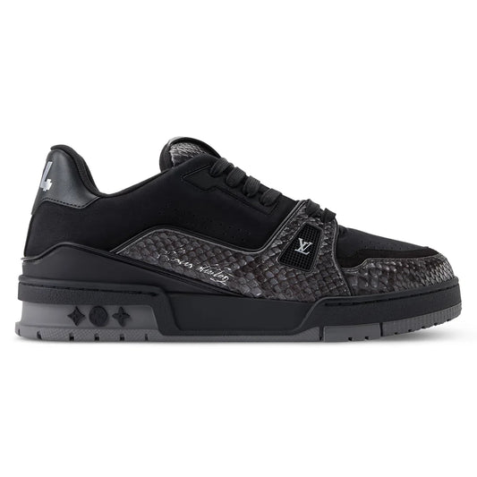 LV Trainer Black Nubuck calf leather