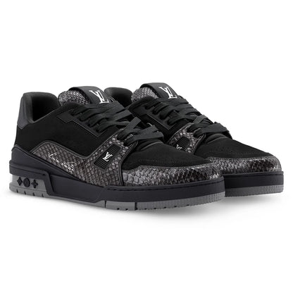 LV Trainer Black Nubuck calf leather