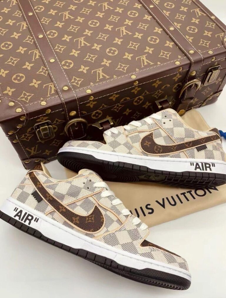 LV x Nike Air Jordan 1 Low “Damier & Monogram” (Custom)
