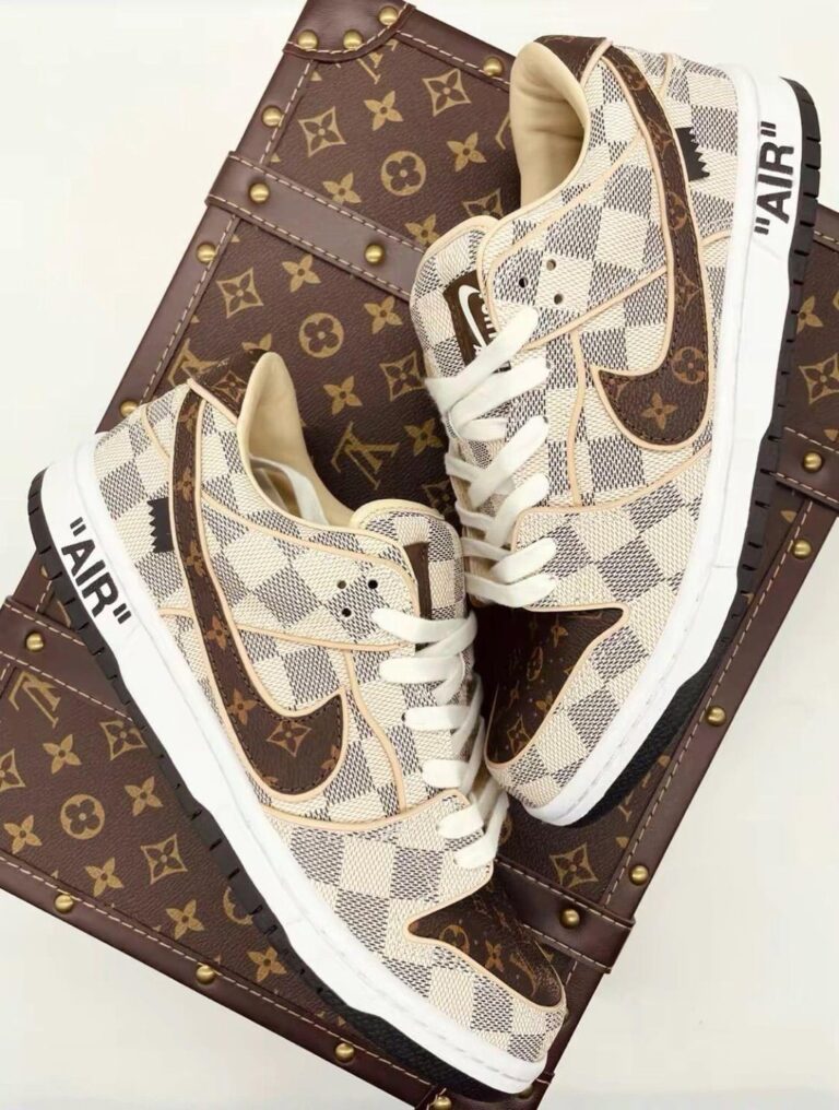 LV x Nike Air Jordan 1 Low “Damier & Monogram” (Custom)