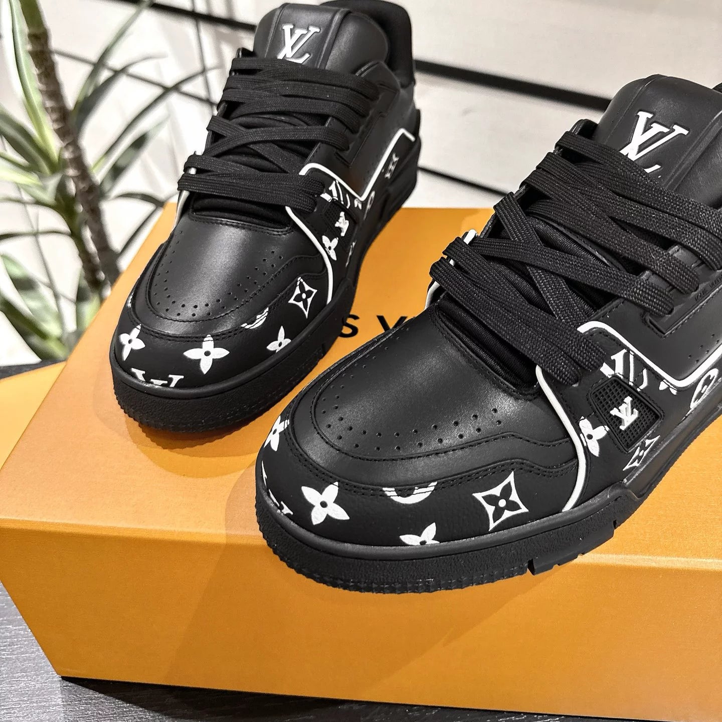 LV Trainer Sneaker  Monogram Black White