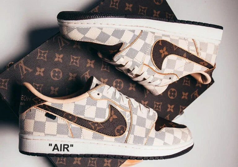 LV x Nike Air Jordan 1 Low “Damier & Monogram” (Custom)