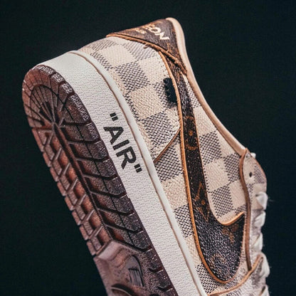 LV x Nike Air Jordan 1 Low “Damier & Monogram” (Custom)